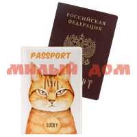 Обложка д/документов Паспорт Хмурый кот ОП-7143