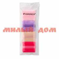 Спонж для макияжа FARRES FP054-1 бархатный квадрат 4шт