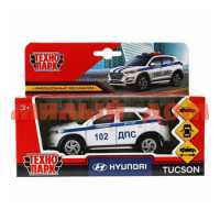 Игра Машина мет Технопарк Hyundai Tucson Полиция 12см открыв двери багаж свет звук ш.к.7452