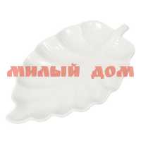 Блюдо керамика 12*20*2см DANIKS Лист белый фигурное Y4-3730 359504 ш.к.0316