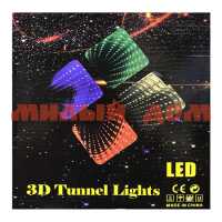 Светильник 3D зеркальный Фламинго красный свет УД-9720