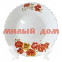 Тарелка десертная стекло 19см МФК Орхидеи MFK08299 ш.к.3959