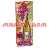 Пакет подарочный 12*36*8,5 Натюрморт с вином и виноградом ПКП-6279