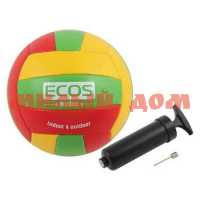 Мяч волейбольный 5 размер ECOS MOTION насос VB105P 998193
