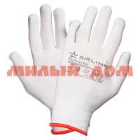 Перчатки полиэфирные р L белые ADWG005