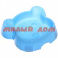 Миска пластик Доги голубой 351-247