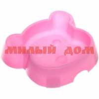Миска пластик Доги розовый 351-248