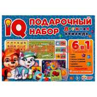 Игра Карточная IQ-подарочный набор Дружная команда 6в1 8023