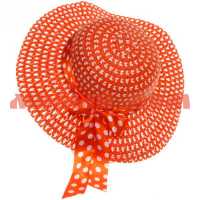 Шляпа женская Summer оранжевый с широкими полями 961-007 р 58