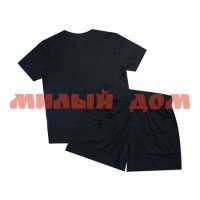Пижама женская футболка шорты лапша 370 черный р 50