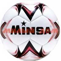 Мяч футбольный 5 размер MINSA 2слоя 320/330г ТПЭ бело-черный Т115808