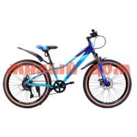 Велосипед 24" 12" COMIRON SMART 7sp GT2407L B синий алжир голубой металлик дип индиго 685593