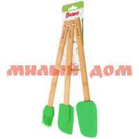 Набор кухонный BRAVO лопатка кисточка бамбук 30см 166 ш.к.0387