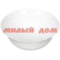 Миска суповая стекло 18см КРАСАВИЦА Белый волна LHW70 ш.к.5622