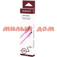 Кабель Maxvi MC-02LF USB-A - microUSB Рurple ш.к.5054