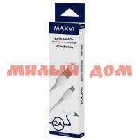 Кабель Maxvi MC-A01 USB- microUSB White ш.к.3371