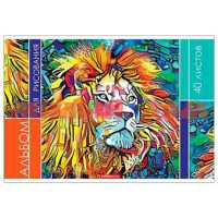 Альбом для рис 40л А4 Мозаичный лев 11762 2693 сп=10шт