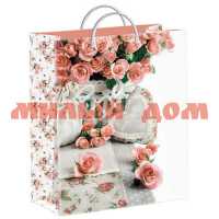 Пакет-сумка АНТЕЛЛА 40*30*8,5см Кремовые розы 36435