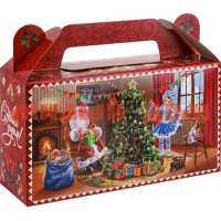 Коробка для конфет сборная сундучок Дед Мороз дарит подарки ПП-5570