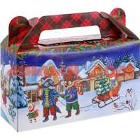 Коробка для конфет сборная сундучок Новогодние развлечения ПП-5572