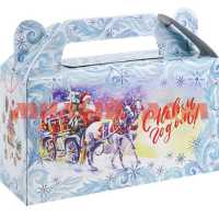 Коробка для конфет сборная сундучок Уютный Новый год ПП-5573