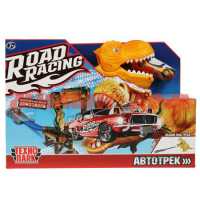 Игра Автотрек Технопарк Road Racing 1 машинка с динозавром 8568