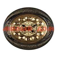 Часы настенные РУБИН 63,5*63,5см овальные черный с золотом корпус Молитвы 6453-005