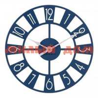 Часы настенные РУБИН d=35см металл Дартс синий 3532-002