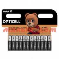 Батарейка мизинчиковая OPTICELL Basic алкалиновая (AAA/R03/LR03-1,5V) лист=12шт/цена за лист шк 1220