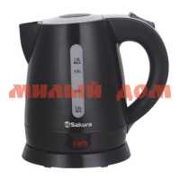 Чайник эл 1л SAKURA SA-2342BKG 1350-1600Вт черн-серый ш.к.3391