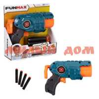 Игра Бластер 1toy Funmax M01 3 ствола 4 снаряда Т24231
