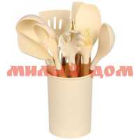 Набор кухонных принадлежностей 12пр DANIKS бамбук силикон на подставке Y4-7674 455261